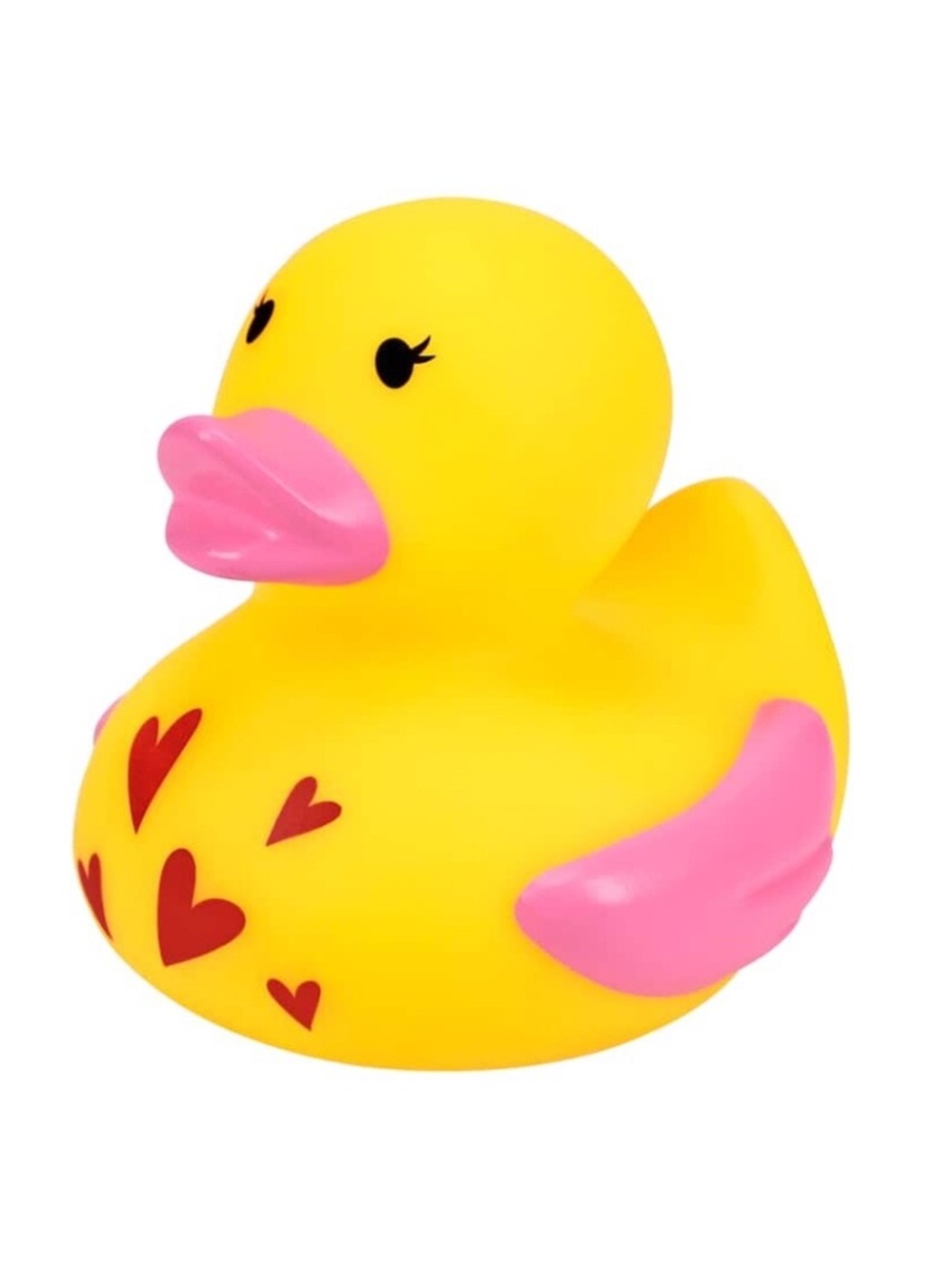 Red Hearts Yellow Rubber Duck Medium 3-3.75" Fun Decorative Holiday Party NEW